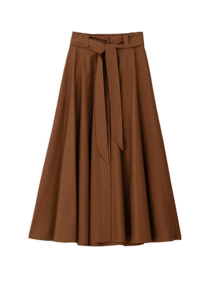 Philosophy brown poplin midi skirt