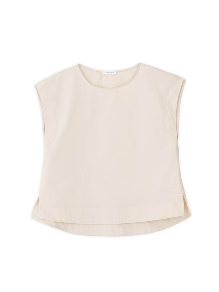 Philosophy creme poplin loose top