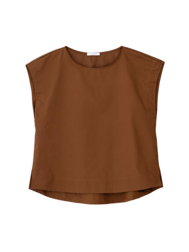 Philosophy brown poplin loose top