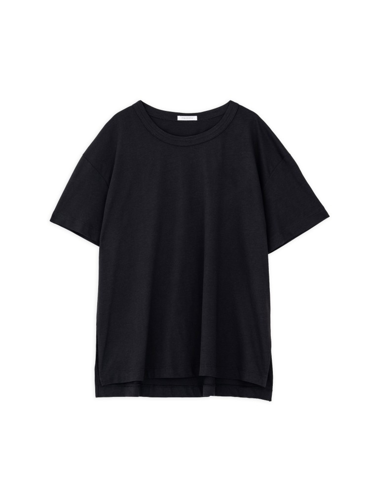 Philosophy off black organic jersey oversized long t-shirt