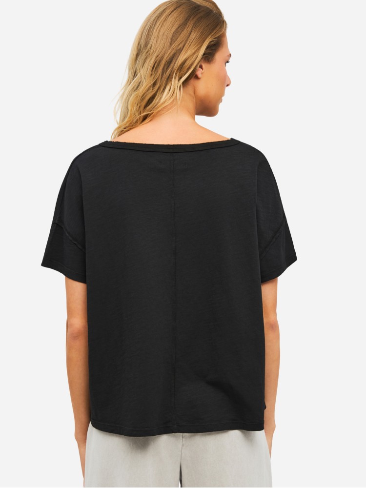 Dirty Laundry μαύρο oversized v-neck t-shirt