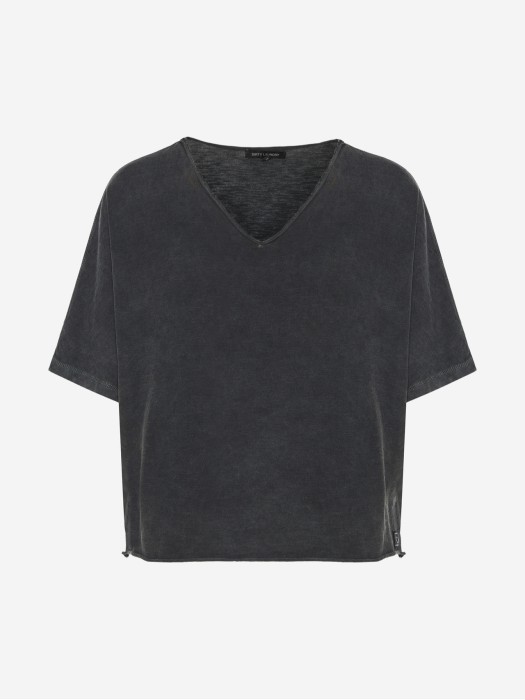 Dirty Laundry vintage black t-shirt με ακατέργαστες λεπτομέρειες