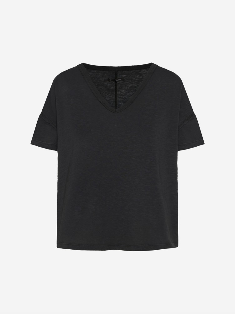 Dirty Laundry μαύρο oversized v-neck t-shirt