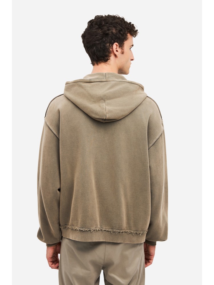 Dirty Laundry vintage rock oversized full zip ζακέτα με ακατέργαστες λεπτομέρειες