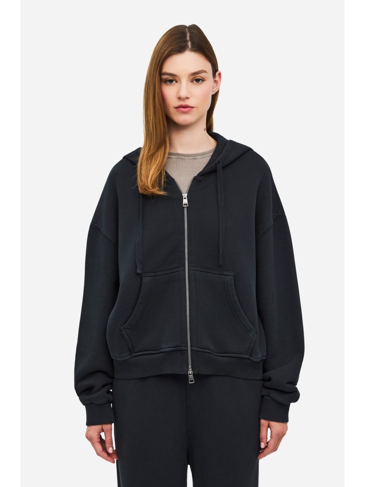 Dirty Laundry vintage black heavy duty fullzip fleece cardigan 