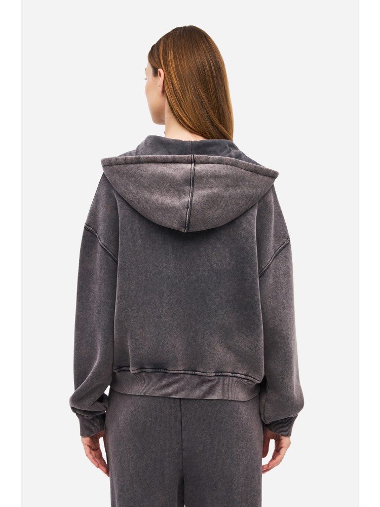 Dirty Laundry vintage grey cropped fullzip cardigan with seaming 