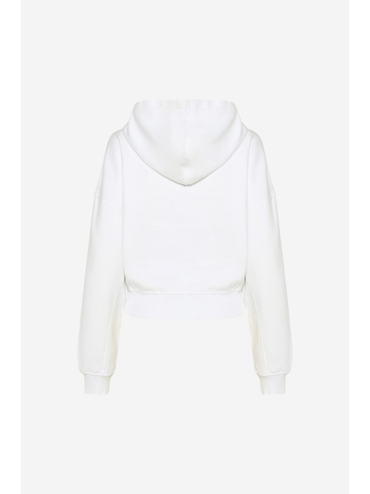 Dirty Laundry white cropped fullzip cardigan with seaming 