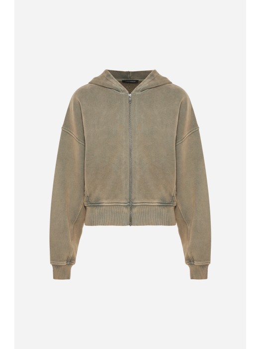 Dirty Laundry vintage rock cropped fullzip ζακέτα με έντονες ραφές