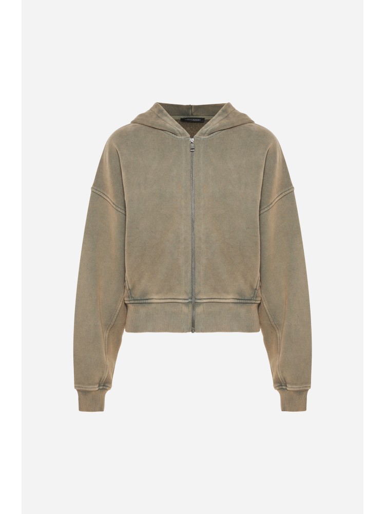 Dirty Laundry vintage rock cropped fullzip ζακέτα με έντονες ραφές