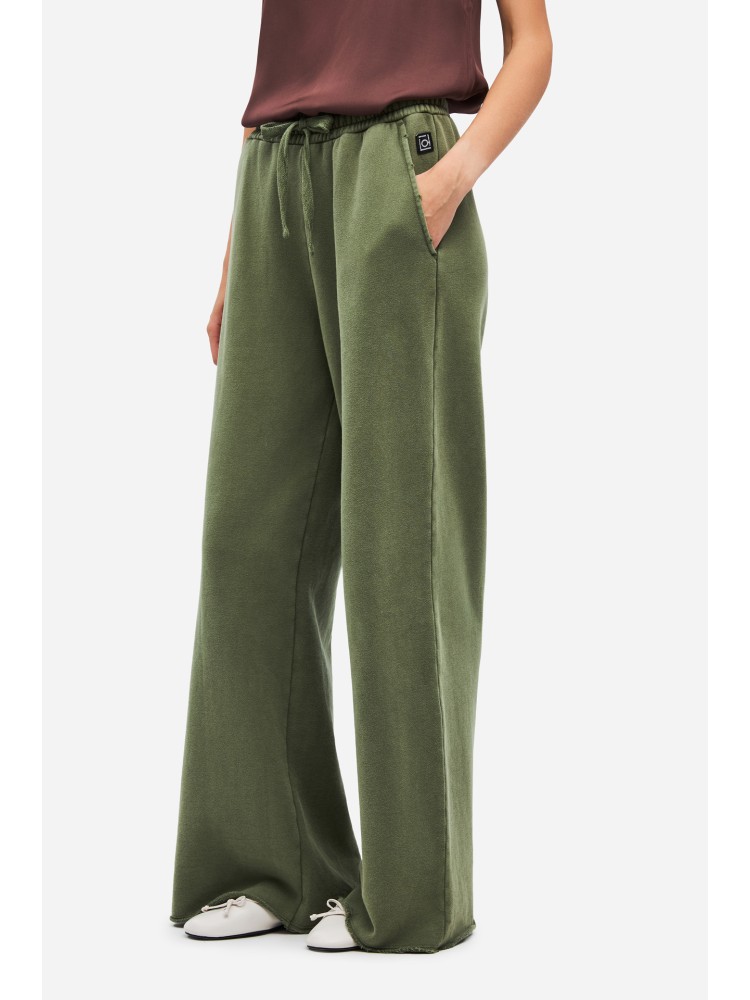 Dirty Laundry χακί wide leg παντελόνι φόρμα με ακατέργαστες λεπτομέρειες