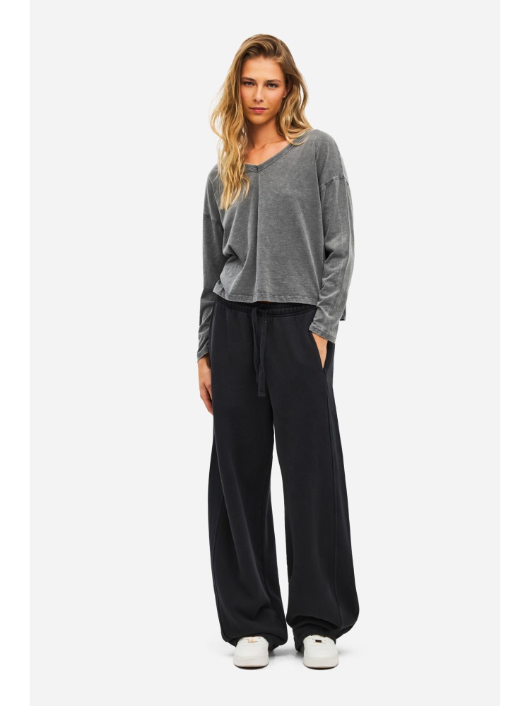 Dirty Laundry vintage μαύρο barrel fit παντελόνι φόρμα