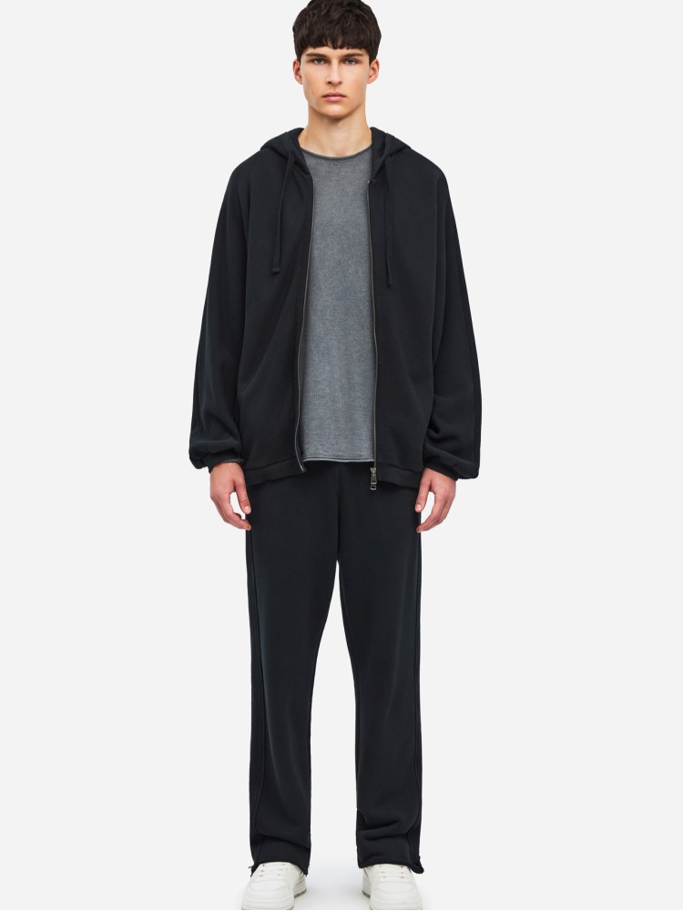 Dirty Laundry vintage black heavy duty fleece βαμβακερή full ζακέτα σε κανονική γραμμή