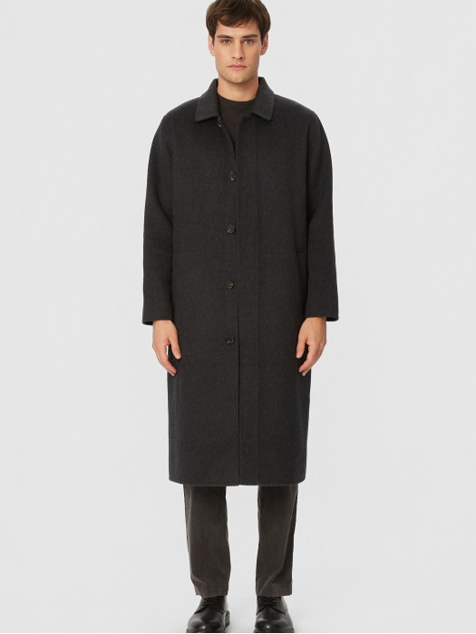 Dirty Laundry μαύρο single breasted παλτό σε άνετη γραμμή