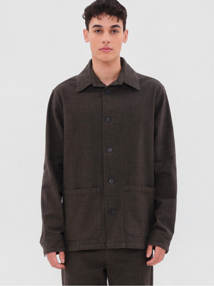 Dirty Laundry χακί overshirt με τσέπες