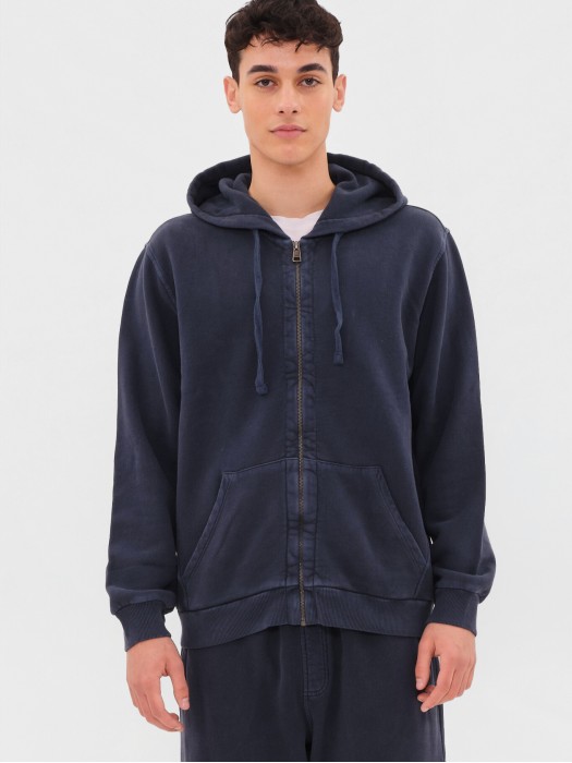 Dirty Laundry vintage μπλέ ζακέτα με κουκούλα και τσέπες