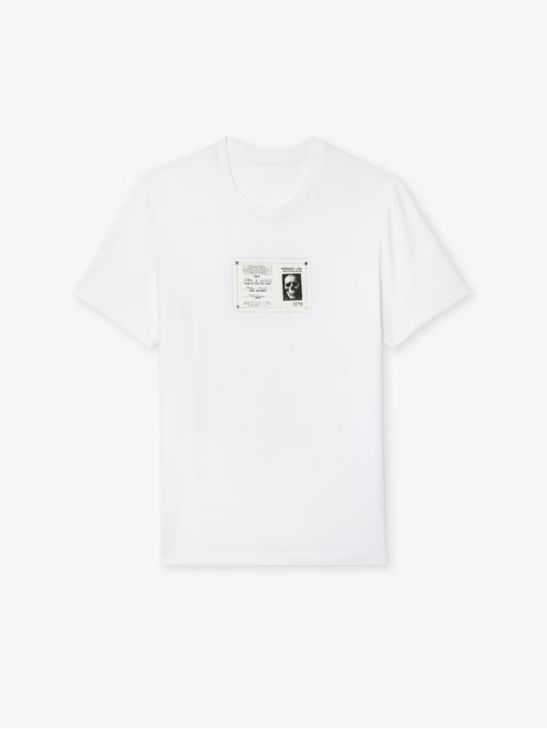 Zadig&Voltaire white Tommy HC ID skull κοντομάνικη μπλούζα