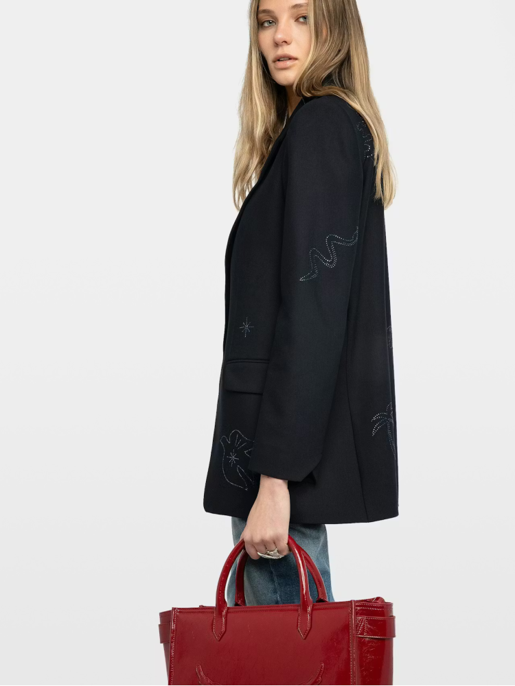 Zadig&Voltaire vival σκούρο μπλε σακάκι με στρας