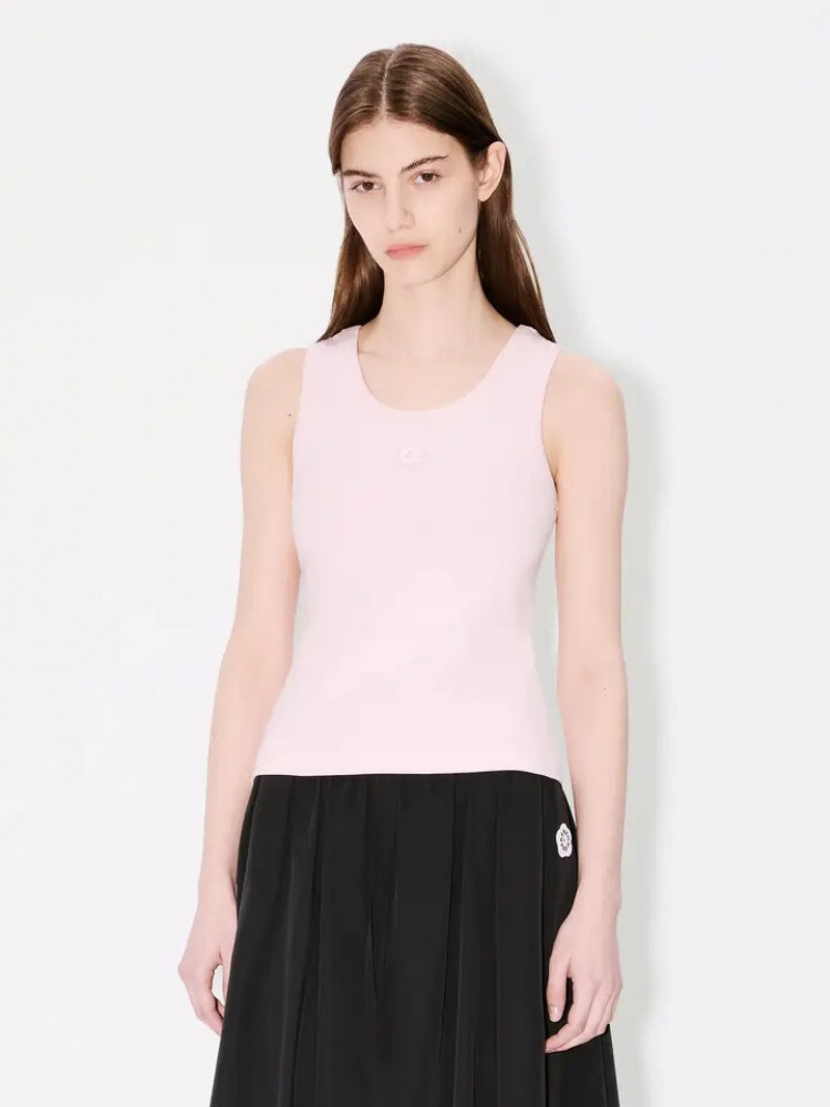 KENZO pastel pink 'Boke Flower 2.0' rib tank top