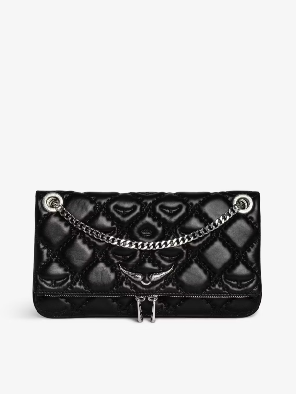 Zadig&Voltaire rock II black monogram quilted pouch