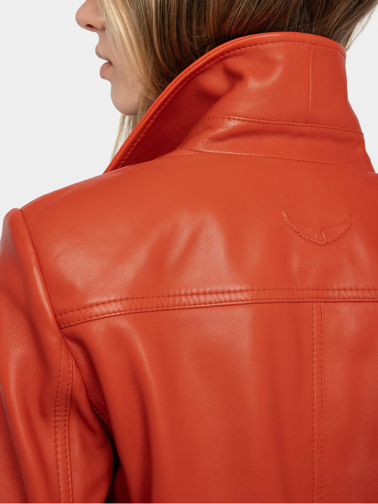 Zadig&Voltaire liam tangerine δερμάτινο jacket