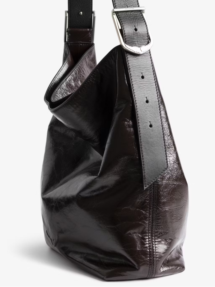 Zadig&Voltaire brownie Jane hobo vintage patent τσάντα