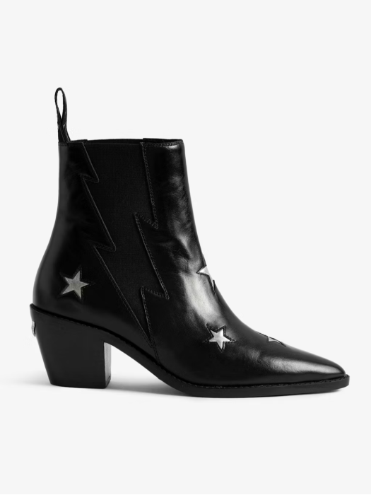 Zadig&Voltaire black tyler stars ankle boots