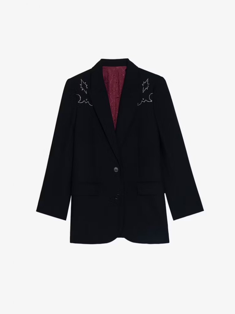 Zadig&Voltaire viva strass western μαύρο σακάκι