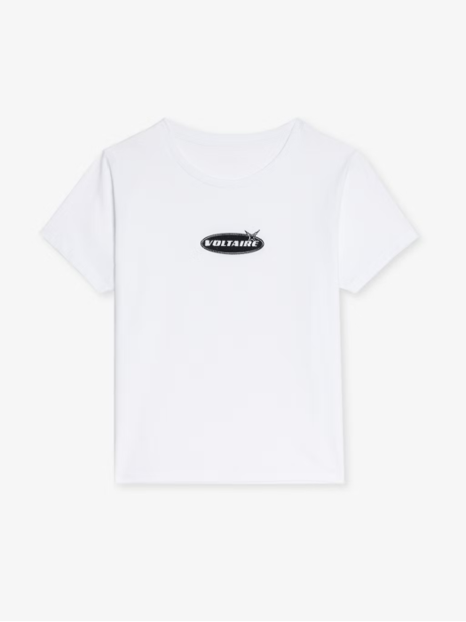 Zadig&Voltaire Alys motocross άσπρο βαμβακερό t-shirt