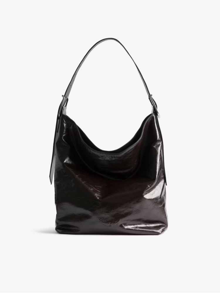 Zadig&Voltaire brownie Jane hobo vintage patent τσάντα
