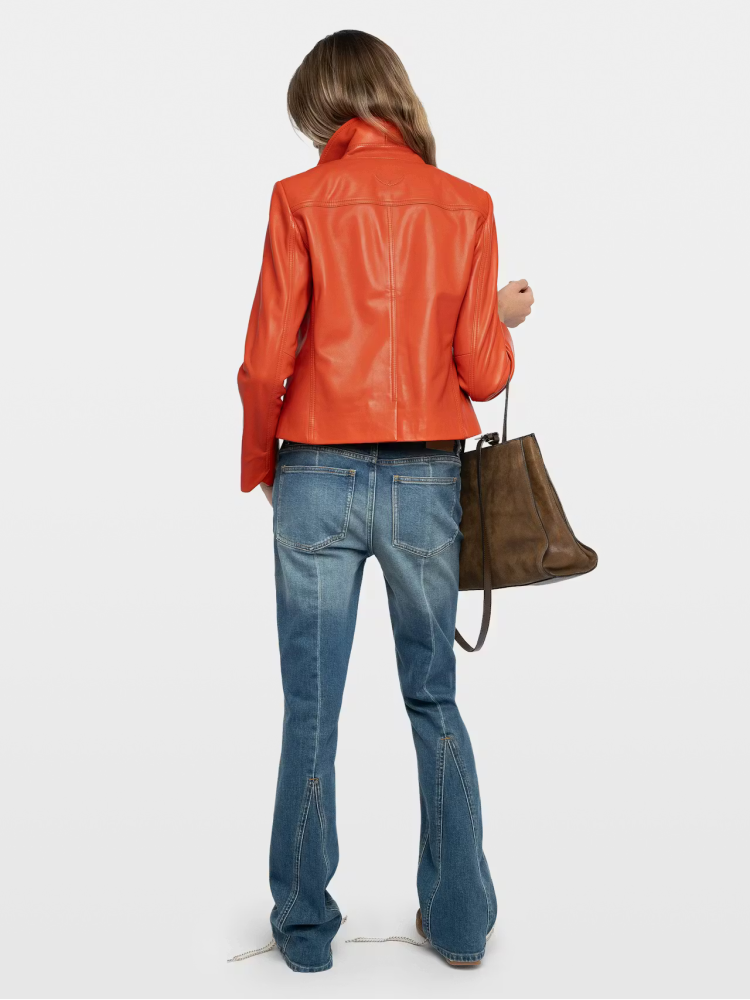 Zadig&Voltaire liam tangerine δερμάτινο jacket
