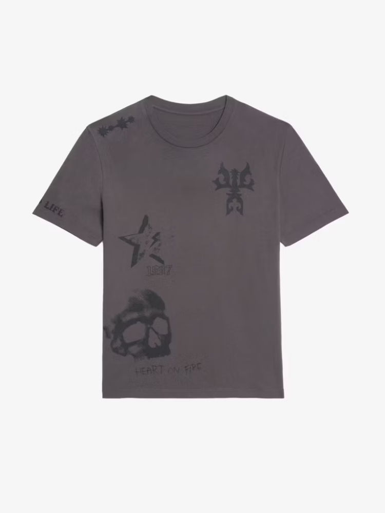 Zadig&Voltaire Tommy brown short sleeve T-shirt