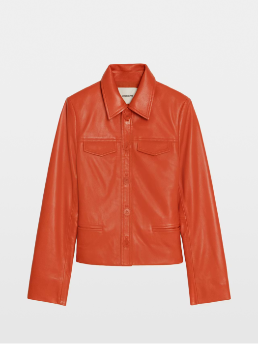 Zadig&Voltaire liam tangerine δερμάτινο jacket