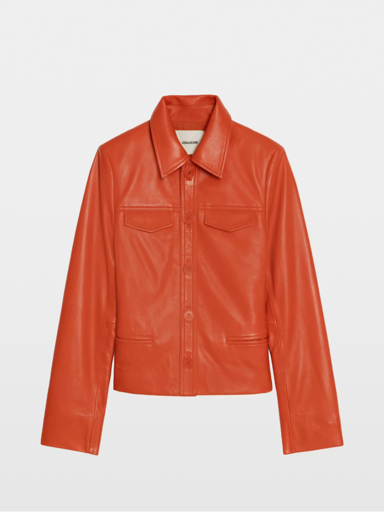 Zadig&Voltaire liam tangerine δερμάτινο jacket