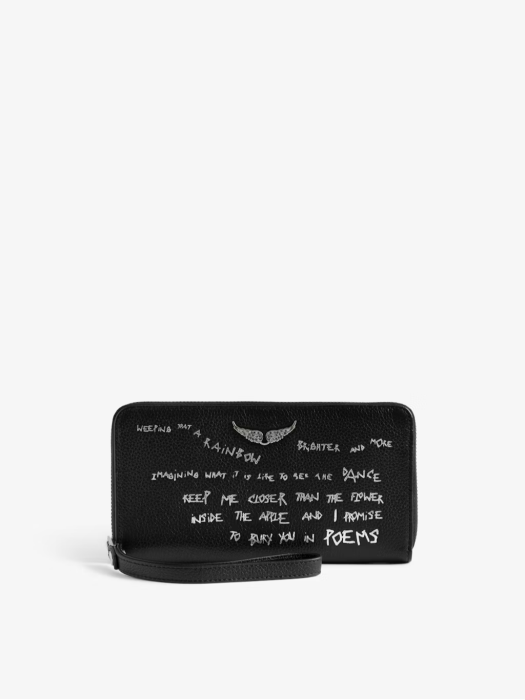 Zadig&Voltaire black compagnon graffiti πορτοφόλι