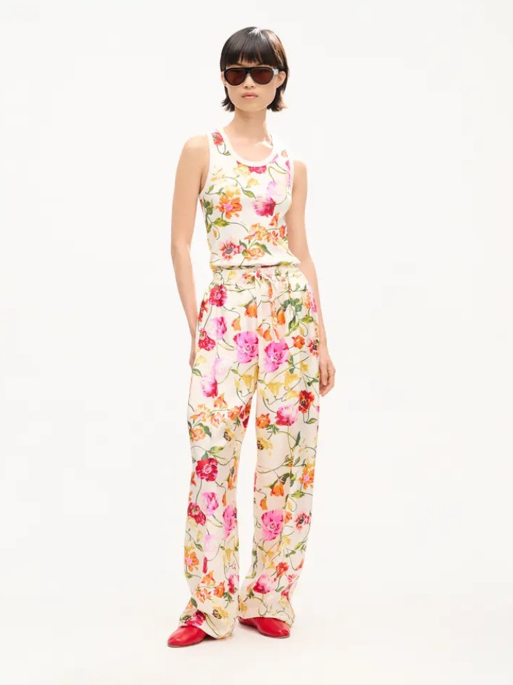 KENZO ecru 'KENZO Wildflower' skinny tank top