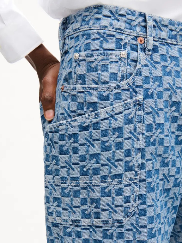 KENZO 'Kenzogram' cargo monkey fit τζιν παντελόνι