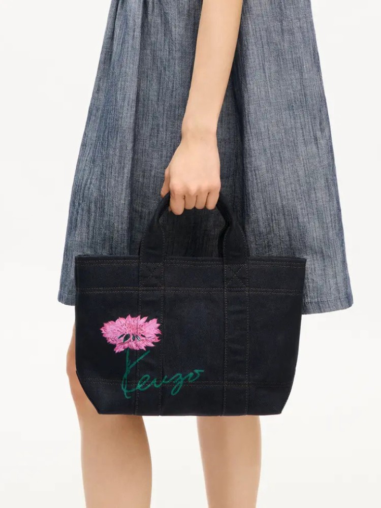 Kenzo navy blue 'KENZO Tulip' small tote τσάντα