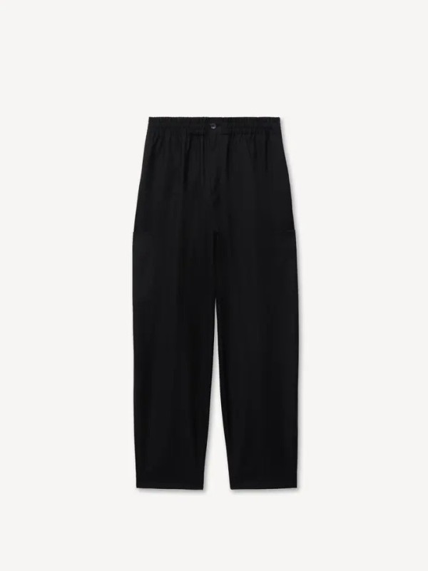 KENZO black virgin wool cargo jogpants