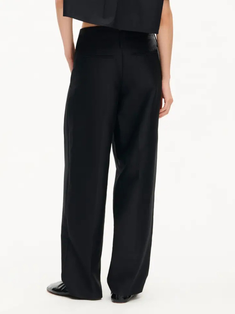 KENZO μαύρο tailored παντελόνι με πιέτες