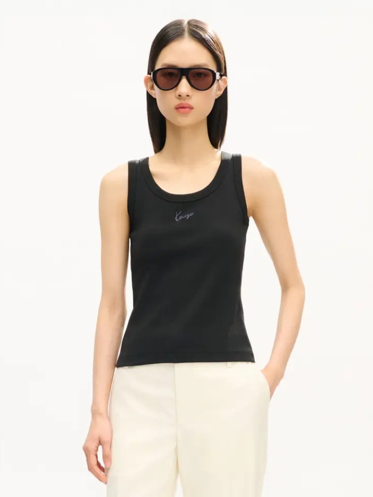 KENZO μαύρο 'KENZO Signature' tank top
