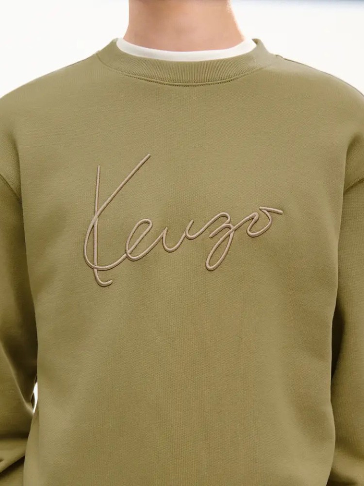 KENZO χακί 'KENZO Signature' φούτερ