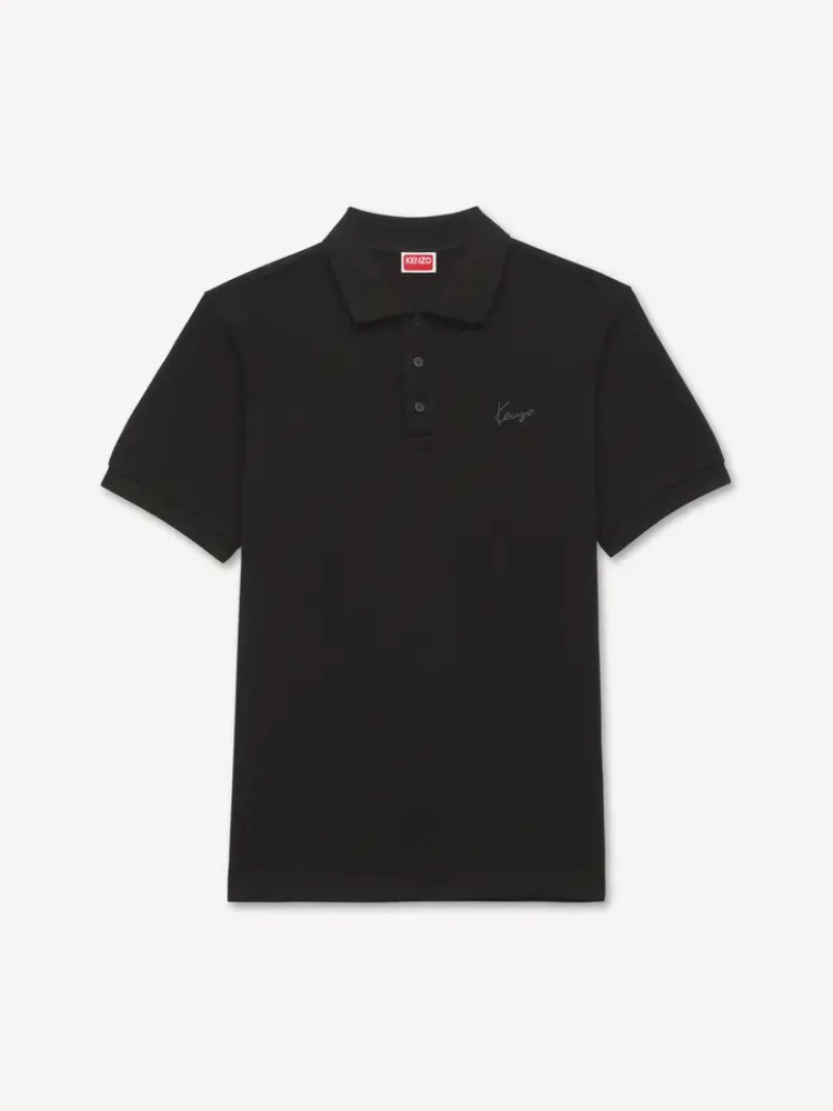 KENZO μαύρο 'KENZO Signature' slim polo