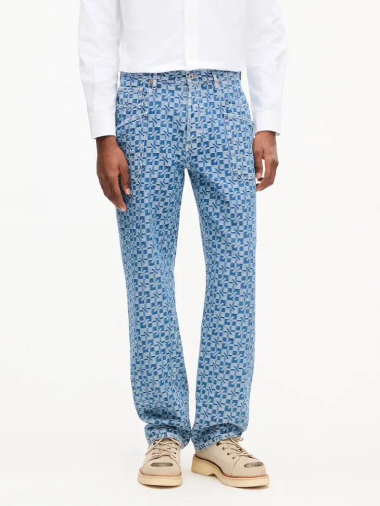 KENZO 'Kenzogram' cargo monkey fit τζιν παντελόνι