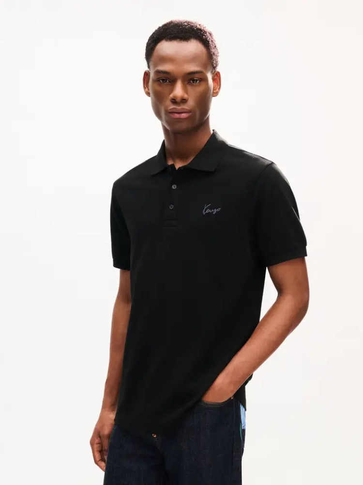 KENZO μαύρο 'KENZO Signature' slim polo