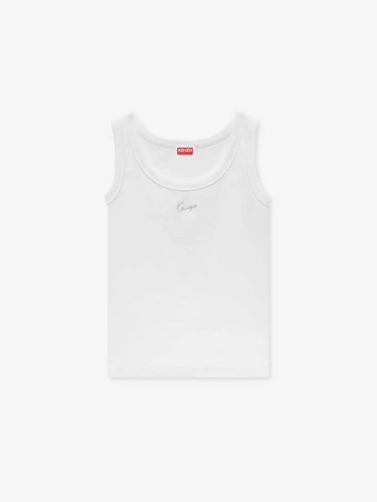 KENZO off white 'KENZO Signature' tank top