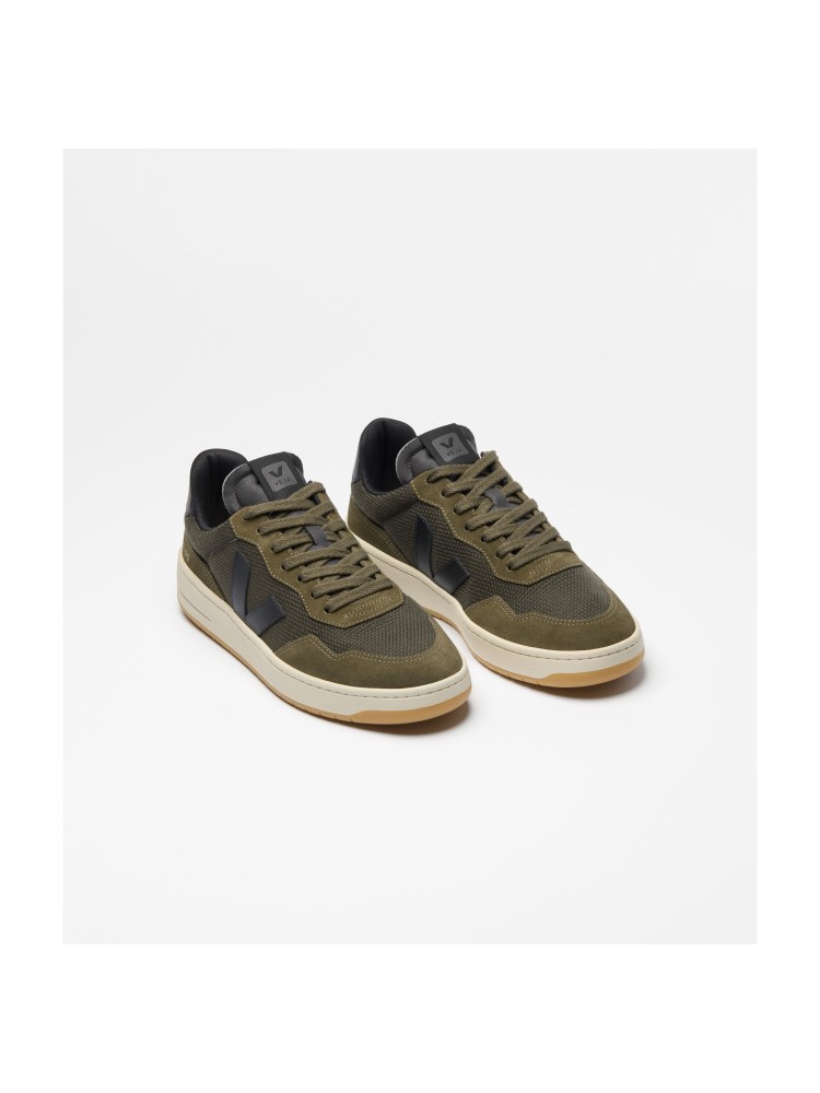 Veja V-90 olive black δερμάτινα αθλητικά υποδήματα