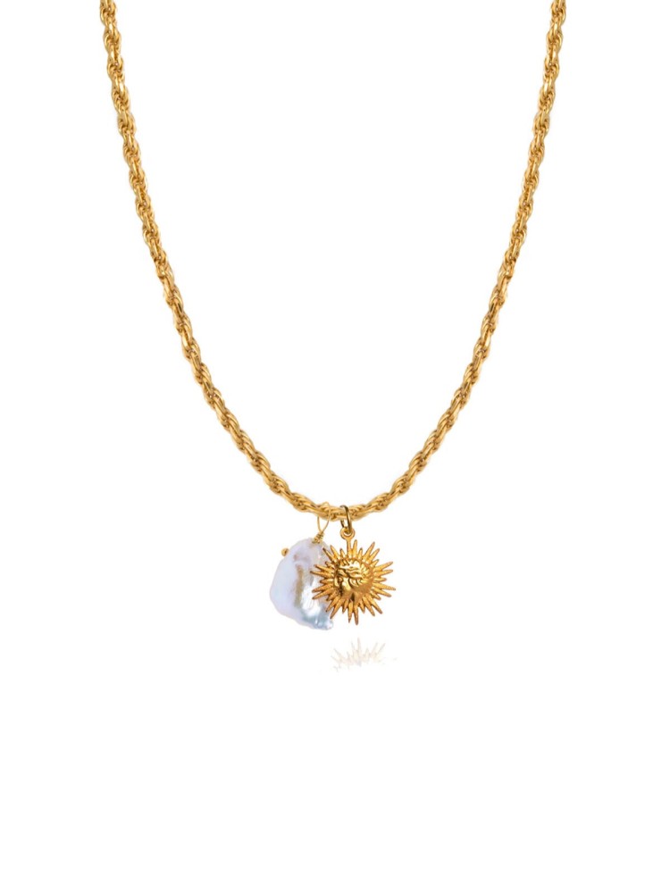 Hermina sun in the cloud cord necklace