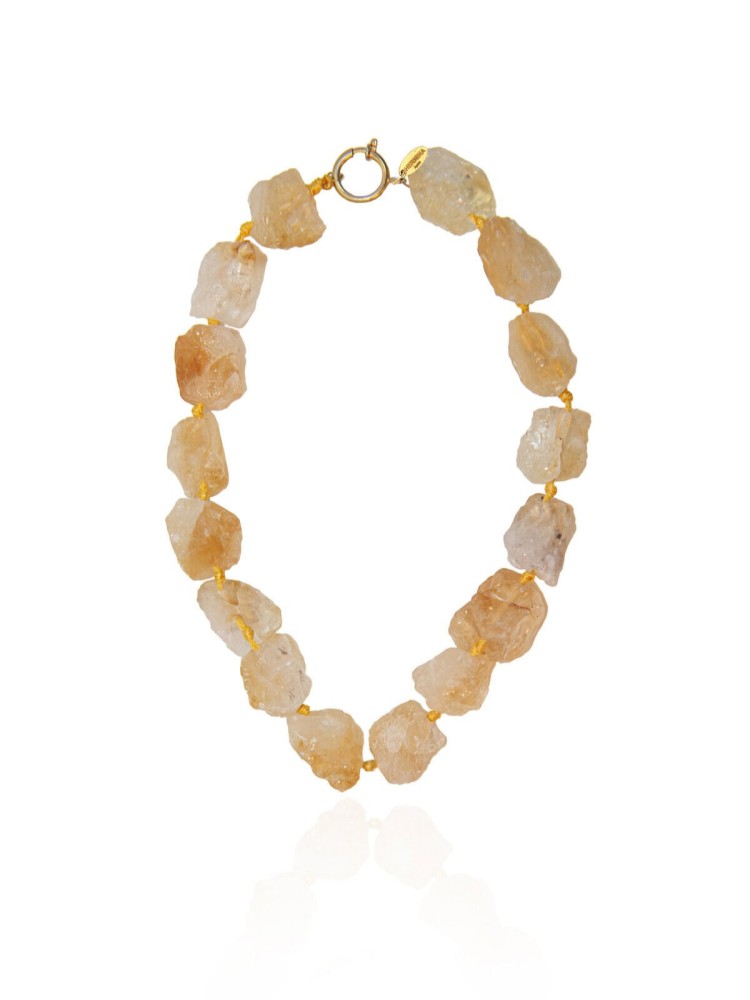 Hermina citrine rock necklace