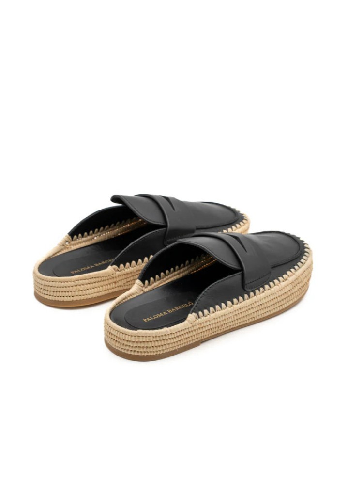 Paloma Barcelo black Belinda calidis leather loafers