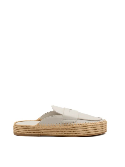 Paloma Barcelo off white Belinda calidis leather loafers